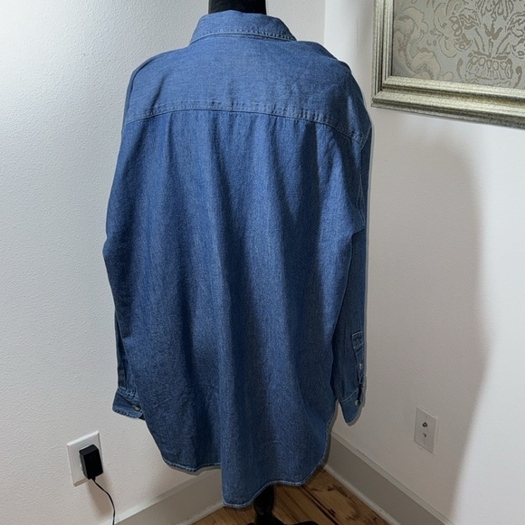 Delta Kappa Gamma denim buttoned down shirt sz XL embroidered - Picture 4 of 7